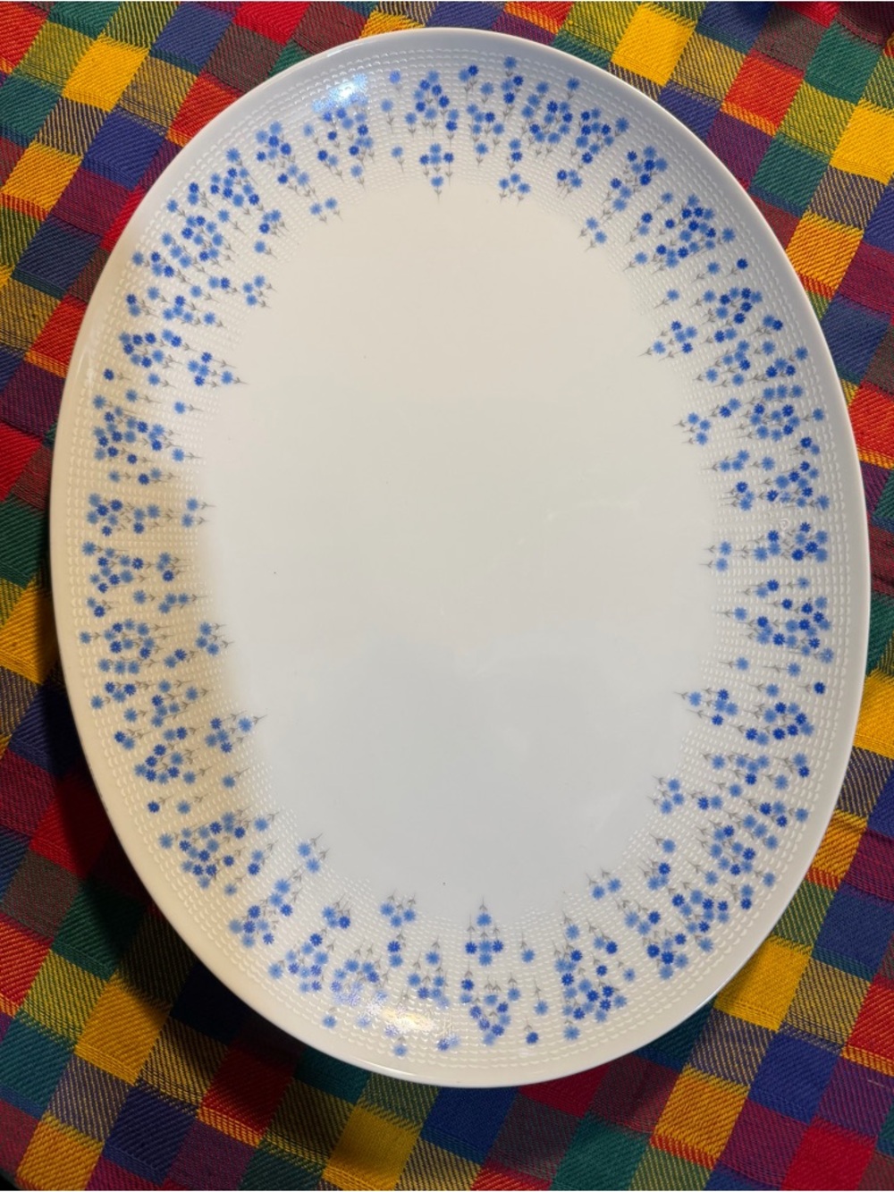 Vintage 70’s Floral Ceramic Serving Platter From
Japan
